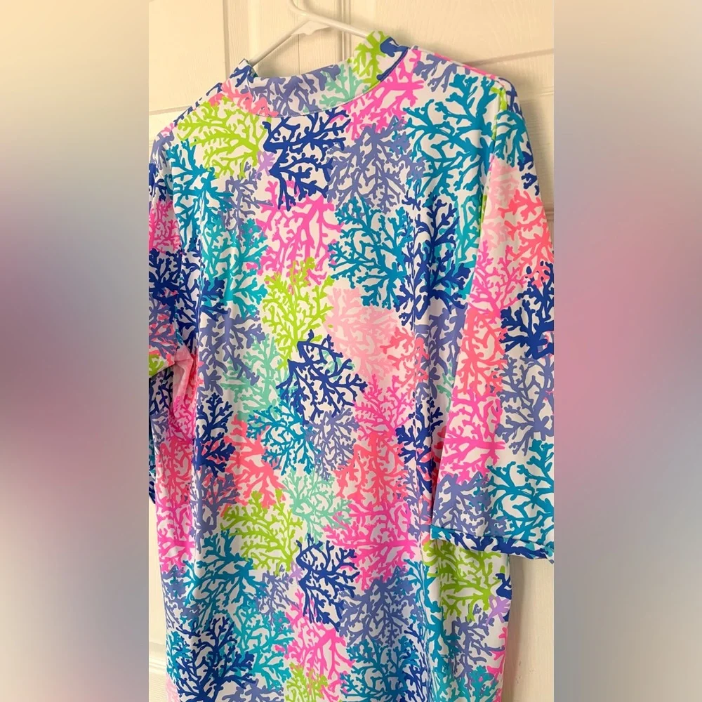 Lulu-B Women’s Top Corals Button Tunic New size XL - Picture 5 of 14